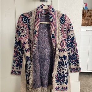 Hale Bob wool blend jacquard sweater XS